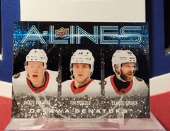 Brady Tkachuk / Tim Stutzle / Claude Giroux 2024-25 A-Lines Speckle Upper Deck